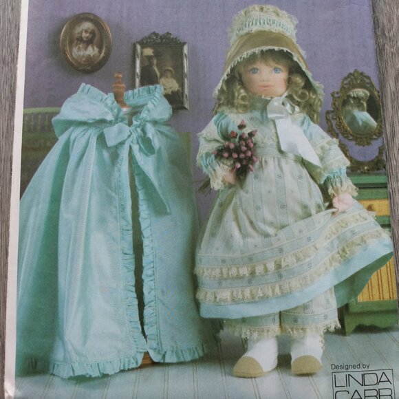 Vintage Vogue 18" Doll Clothes Dress Pantaloons Sewing Pattern Prairie 7923 - Picture 3 of 7